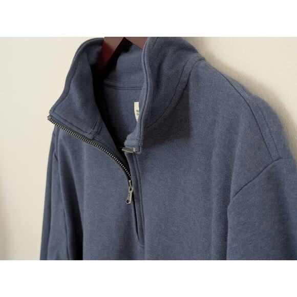Fair Harbor Larchmont Seawool Quarter-Zip Pullover Blue XL - Picture 3 of 9